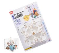 Wire Cube Connectors - PP, 3x3cm Grid Buckle Easy-Install | Firm Hold Modular Storage Support, Cube Link For Home, Dorm, Apartment, Bedroom, Toy Box, Animal Cage