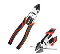 Wire Cutters - 8" Pro Side Cutters with Wire Stripper and Crimper, 4 in 1 Multifunction Heavy Duty Electricians Tools for Cutting, Crimping, and Stripping
