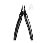 Wire Cutters, Flush Cutters Precision Spring-Loaded Side Cutter, Heavy Duty Diagonal Cutting Pliers in CRV Steel for Electrical, Home DIY, Jewelry Crafts, Coil Making Tools (#1 Black)