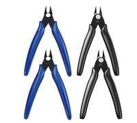 Wire Cutters, Side Cutters, 4 Pack Side Cutters, Wire Cutters Small for Electrical Work, Jewelry Making, and DIY Projects, Small Steel Wire Cutters with Comfort Grip