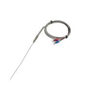 Wire Dia.1/1.5/2/3/4mm Type K Armored Thermocouple WRNK-191 Temperature Sensor 0~1100℃ Insertion Depth 50mm/100mm/150mm(Dia. 3mm,L 50mm,Wire Length 2M)