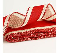 Wire Edged Hessian Ribbon, Natural Burlap Vintage Rustic Farmhouse Craft Ribbon for DIY Gift Wrapping Wreath Floral Arrangement Christmas Holiday Birthday Party Decoration,3Metre (Red & Rustic Mix)