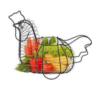 Wire Egg Basket | Chicken Shaped Wire Egg Basket,Wire Egg Storage Basket With Large Capacity Practical For Eggs And Food