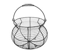 Wire Egg Basket - Egg Collecting Basket | Container Holder, Vintage Woven Storage Stand With Handle, Counter Holder | Eggs Baskett - Kitchen Picnic Farmhouse Harvest