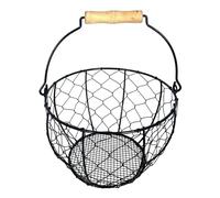 Wire Egg Basket， Space-Saving Design, 20 X 20 X 12 Cm, Farmhouse Wire Egg Basket, Storage Container Holder Fruit Bin, Easy-to-carry And Safety To Use, For Pantry