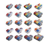 Wire Electrical Connectors Mini Fast Universal Compact Quick Cable LED Lighting Wiring Connector Push-in Terminal Block SPL42 62(S62W,100PCS)