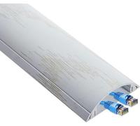 Wire fastener Wooden Floor Metal Cable Hider, 1m Ethernet Cable Conduit, Wire Hider, Self-Adhesive Wire Management Kit, Moulded Channels(White,Width 27mm)