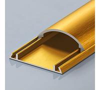 Wire fastener Wooden Floor Metal Cable Hider, 1m Ethernet Cable Conduit, Wire Hider, Self-Adhesive Wire Management Kit, Moulded Channels(Gold,Width 40mm)