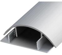 Wire fastener Wooden Floor Metal Cable Hider, 1m Ethernet Cable Conduit, Wire Hider, Self-Adhesive Wire Management Kit, Moulded Channels(Silver,Width 40mm)