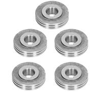 Wire Feed Drive Roller Steel Bearing Wheels, 5Pcs with 1.0-1.2mm Grooves, Φ35mm Outer Diameter - Durable Wear Material, Easy Installation for Welding Equipment