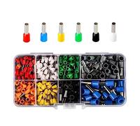 Wire Ferrule Kit - VE Ferrule Terminal Kit Double Insulated Crimp Pin | Good Conductivity Parts in Different Sizes for Household Switches Batteries, Automobiles Rianpesn