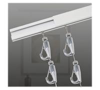 Wire for Picture Hanging, 70 80 90 100 120 150 CM Heavy Duty Gallery Picture Rail Hangers White with Adjustable Hooks, Home Decor