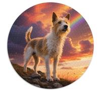 Wire Fox Terrier 1000 Piece Jigsaw Pet Dog Circular Jigsaw for Adults And Kids Modern Unique Challenge Games Scene Creative 1000pcs (67.5x67.5cm)
