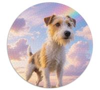 Wire Fox Terrier 1000 Piece Jigsaws Pet Dog Round Jigsaw for Adults And Kids Colorful Unique Challenge Games Scene Creative 1000pcs (67.5x67.5cm)