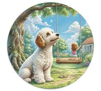 Wire Fox Terrier 1000 Piece Round Puzzles For Adults And Kids Pet Dog Puzzles Creative Unique Challenge Games Family Game 1000pcs (67.5x67.5cm)
