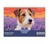 Wire Fox Terrier 1000 Pieces for Adults Jigsaw Puzzles Beautiful Decoration Puzzle Cute Dog Colourful,Fun,Challenging And Brainteasing Gifts for Men38x26cm/1000pcs
