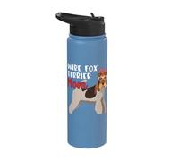 Wire Fox Terrier Dog Mom Foxy Lover Fur Parent Mother's Day Stainless Steel Insulated Water Bottle