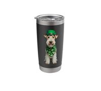 Wire Fox Terrier Dog St Patrick's Day Saint Paddy's Owner Stainless Steel Insulated Tumbler