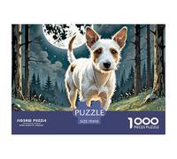 Wire Fox Terrier Jigsaw Puzzles for Adults 1000 Beautiful Decoration Puzzle Pet Dog Colourful,Fun,Challenging And Brainteasing Adults Jigsaw Puzzle Fun Present & Activity for Home70x50cm/1000pcs