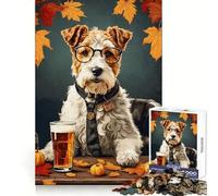 Wire Fox Terrier Puppies Jigsaw Puzzles for Teenagers 1000 Pieces Clear Recall Leisure Activity Flawless Cut Best Gift (50x75cm)