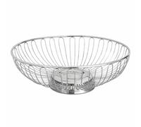 Olympia Wire Fruit Bowl 90X255mm Stainless Steel Kitchen Dish for Fruits and Breads
