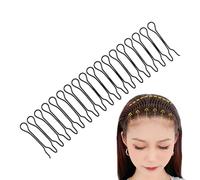 Wire Hair Combs - Solution to Correct Slippy Updos, Stretchy U Pin Tension Style, Highly Flexible Memory Metal + Smooth , Fiber | Perfect for Bangs H