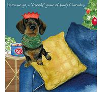 Wire Haired Dachshund Christmas Card - Charades
