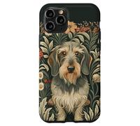 Wire Haired Dachshund Wild Boar Floral Design Case for iPhone 11 Pro