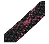 Wire harness protective sleeve PET Braided Cable Sleeving 10mm Expandable High Density Hardness Insulated Protection Cable Wrap Protector Sleeves DIY(Black Pink,10MM_1METER)