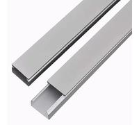 Wire Hider Cable Raceways, Square Ethernet Baseboard Channel for Concealing Wires on Wall Floor Under Desk