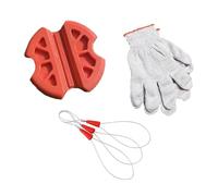 Wire Holding Pulling Aid for Electrical Installation and Cable Threading, Clip Set with Flexible Pull Guides and Work Gloves for Home Wiring Wire Pulling Clip Cable Threading Helper Electric Pull Tool