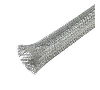 Wire Interfernce Shielding EMI RFI ESD Prevention Tinned Copper Metal Braid Ground Strap Cable Sleeve Mesh Signal Screening Automotive Engine Grounding 7/16" ID (11/16 inch - 8ft)