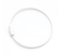 Wire Keychain Cable 100pcs Stainless Steel Wire Keychain Circle Rope Cable Loop Outdoor(White)