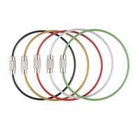 Wire Keychain Cable 50PC Stainless Steel Wire Keychain Cable Key Ring Chains For Outdoor Hiking Style