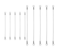 Wire Keychain Cables, 10 Pack Stainless Steel Door Restraint Line for Cabinet Door Closet Door, Eyelets Ended Security Wire Rope, 2mm Cable Loop Rings for Hanging Luggage Tags, Keys and ID Tag Keepers