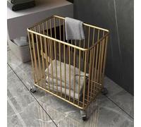 Wire Laundry Basket with Wheels, Metal Rolling Hamper for Bedroom and Bathroom, Durable Storage Bin for Dirty Clothes and Towels