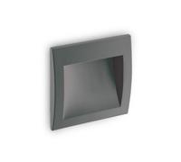 Wire LED Outdoor Square Recessed Wall Light Anthracite IP65 3000K Netlighting Black One Size