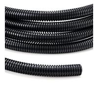 Wire Loom 1/2 inch 10ft, YCLYC Split Loom, Cord Protectors from Pets, Wire Protector Tubing, Flexible Wire Conduit, Electrical Cord Cover for Automotive, Black