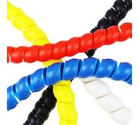 Wire Loom Spiral Cable Sleeve Protector Multicolor 20-28mm ID -Corrugated Wire Cable Protection Pipe(Green,ID 25mm 1 Meter)