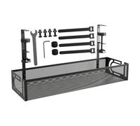 Wire Management Compartment - No Over Deck Cable Management Compartment, High Performance Cord Organiser, Metal Cable Tablet Rod for Desk, Power Strip Holder, Wire Storage Solution for Workstation