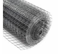 Wire Mesh 12x12mm Squares 25m Roll, 50cm Width, Made of Galvanised Steel