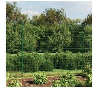 Wire Mesh Fence 1.4x25m Green PVC Coated Galvanised Steel with Flange