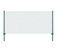 vidaXL Wire Mesh Fence with Posts Steel 25m Green Garden Panel Field Enclosure