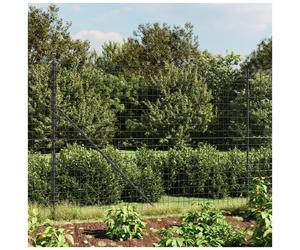 Wire Mesh Fence Anthracite 1.6x25m PVC-Coated Galvanised Steel 75x100mm Durable