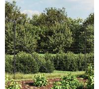 Wire Mesh Fence Heavy-Duty 1.6x25m Anthracite Galvanised Steel PVC Coated Spikes