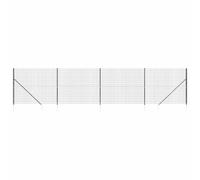 (anthracite, 1.6 x 10 m) vidaXL Wire Mesh Fence Outdoor Garden Wire Fencing Mesh with Spike Anchors