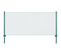 Wire Mesh Fence with Posts Garden Enclosure Fence Screen Steel Green vidaXL