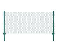 Wire Mesh Fence with Posts Garden Enclosure Fence Screen Steel Green vidaXL