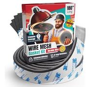 Wire Mesh Gasket Kit Fit for Kamado Joe Big Joe - 180" Fiberglass Gasket Replacement Kit - Fit for Big Green Egg - Kamado Accessories & Replacement Parts - Smoker Seal