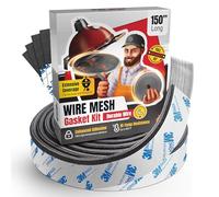 Wire Mesh Gasket Kit Fit for Kamado Joe Classic - 150" Fiberglass Gasket Replacement Kit - Fit for Big Green Egg - Kamado Accessories & Replacement Parts - Smoker Gasket Seal